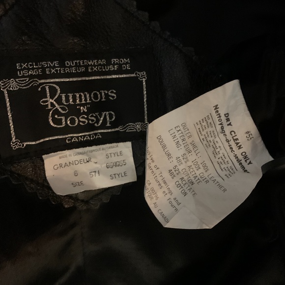 Leather Trench Coat Size 6 40" drop shoulder to hem Made by Rumors n Gossyp - Picture 4 of 4